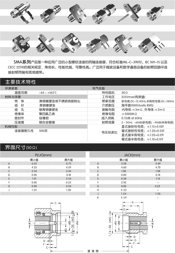 射频同轴连接器SMA系列